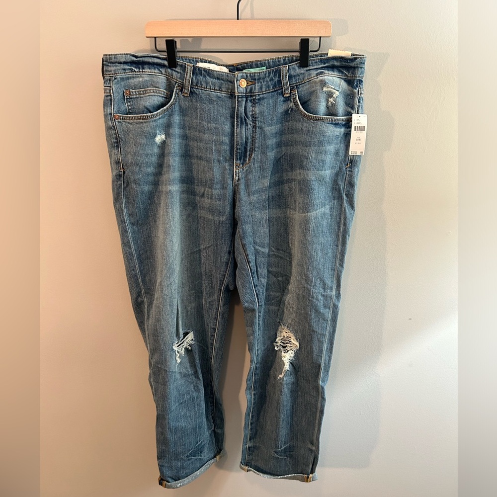Anthropologie Pilcro Slim Boyfriend Distressed Jeans